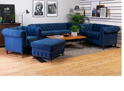 Chesterfield 3 Seater Couch Upholstery Couches Seat Living room Sofa Three-seater new
