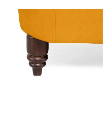 Classic Chesterfield Furniture Three-Seater Couch Textile Sofa Elegant Design Orange