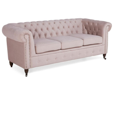 Classic Chesterfield Furniture 3 Seater Couch Textile Fabric Sofa Noble Design new