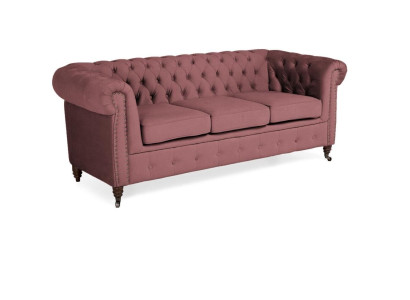 Classic Furniture Chesterfield 3 Seater Couch Textile Fabric Sofa Noble Design new
