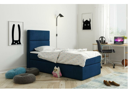 Bed Boxspring Blue Design Bed Big Upholstery Hotel Ehe Luxus Beds 80x200cm new