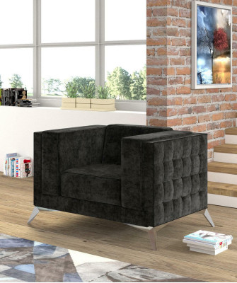 Chesterfield Armchair Couch 1 Seater Sofa Textile Fabric Couches Upholstery new