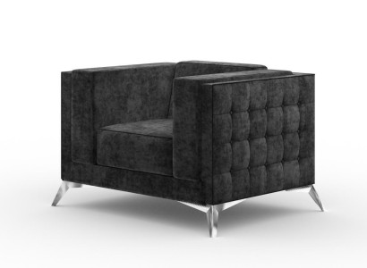 Chesterfield Armchair Couch 1 Seater Sofa Textile Fabric Couches Upholstery new