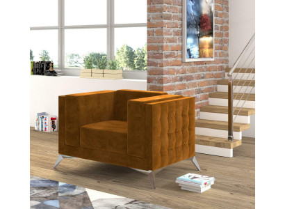 Chesterfield Armchair Couch 1 Seater Fabric Couches Upholstery new TV Sofa