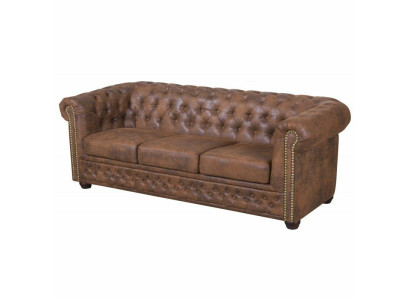 Chesterfield York Gobi 3 Seater Leather Couch Upholstery Sofas Couches new