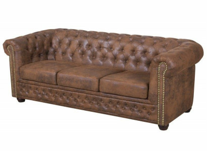 Chesterfield York Gobi 3 Seater Leather Couch Upholstery Sofas Couches new