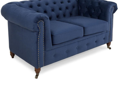 designer 2 Seater Textile Sofas Couches new Chesterfield Couch Upholstery