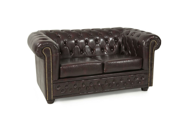 Design Sofa 2 Seater Couch Chesterfield Upholstery Seat Suite Leather Textile new