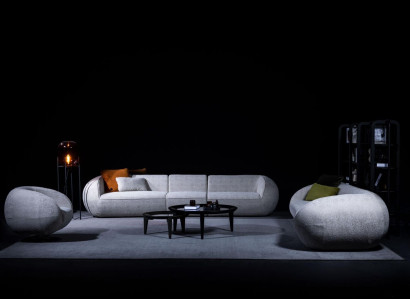 Luxurious Lounge Suite Sofa Set Five Seater Three Seater Armchair Set Modern