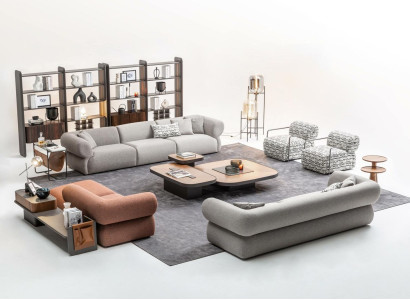 Large sofa set living room couch five-seater living landscape armchair 5 pieces