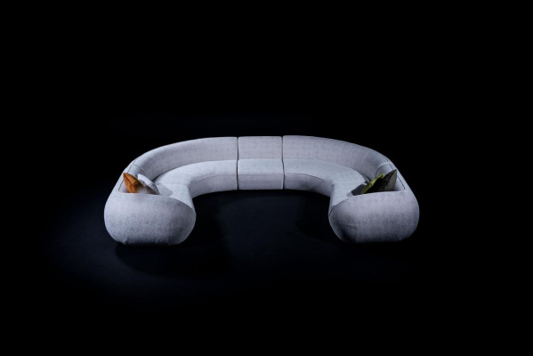 Semicircular Living room U-shape Sofa Designer Furniture Textile Corner sofas Stylish
