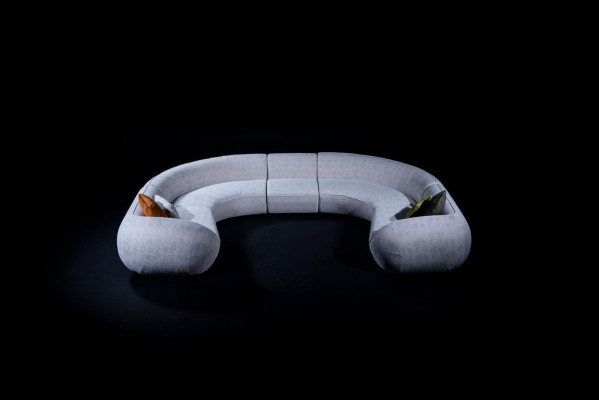 Semicircular Living room U-shape Sofa Designer Furniture Textile Corner sofas Stylish