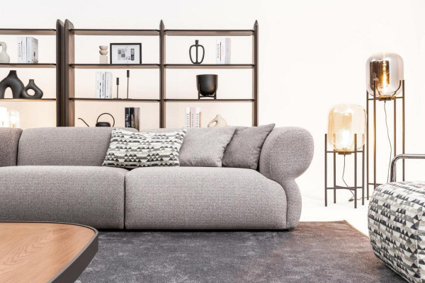 Corner sofa group Upholstered group Couch Sofa Fabric Living room furniture Modern