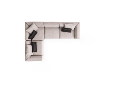 L-shaped sofa Beige Corner sofa Living room furniture Upholstered sofa Textile new