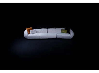 Living room Sofa Six Seater Upholstered furniture Luxury Designer Couch Fabric
