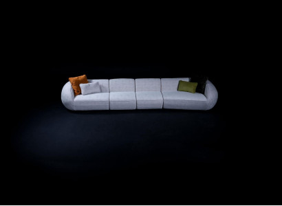 Living room Sofa Six Seater Upholstered furniture Luxury Designer Couch Fabric