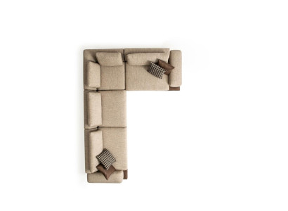 Beige Corner sofa Upholstery Corner suite L-shape Sofa Modern Living landscape Couch