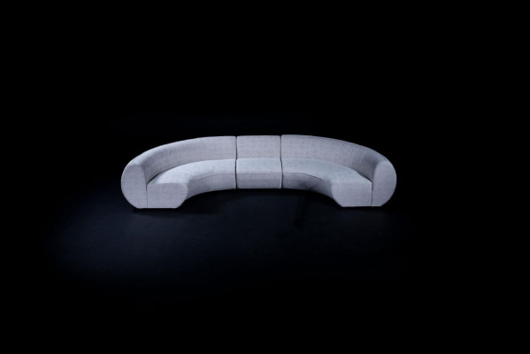 Semicircular Gray Corner sofa set Textile Sofas U-shape Couch Modern new