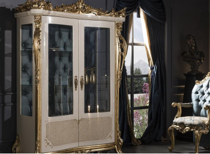 Display case Beige Design Elegant Beautiful Dining room Modern Luxury Metal Display cabinets new