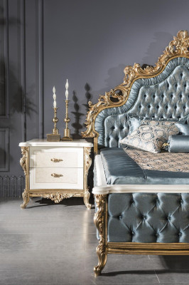 Luxury Double Bed Chesterfield Baroque Beds Bedroom Furniture Buttons