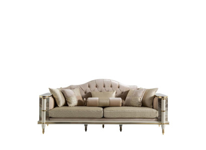 Sofa 3 Seater Beige Furniture Living room Chesterfield Luxury Design new