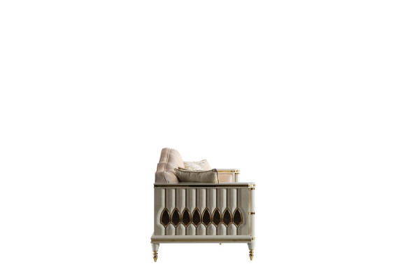 Sofa 3 Seater Beige Furniture Living room Chesterfield Luxury Design new