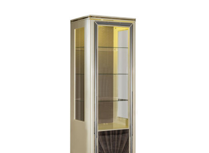 Display case Beige Dining room Wardrobe Shelf Modern Style Elegant Furniture Metal new
