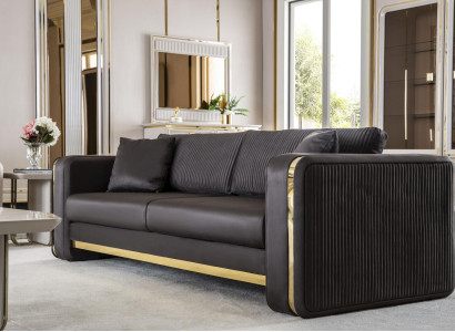 Couch Three Seater Sofa Furniture Luxury Sofas Couches Metal Textile Living room