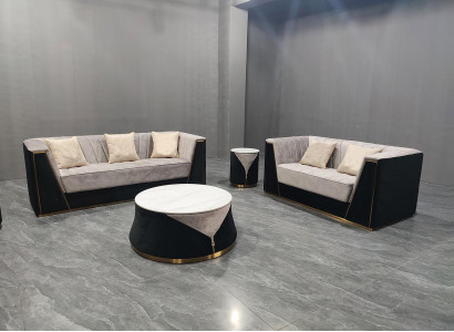 Designer 3+2 sofa set Stylish modern coffee table living room couches 3 pieces. set
