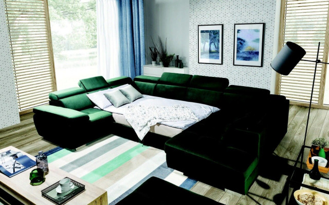 Multifunction Big Living landscape U-shape Corner sofa Sofa Fabric Couch Upholstery
