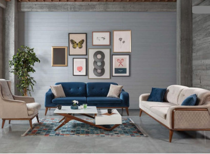Sofa set 3+3+1 Seater Living room Suite Sofas Armchair Design