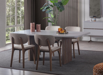Designer Dining room set Consists of 5 pieces. Dining table and 4x modern chairs