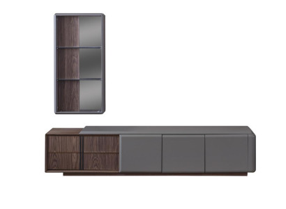 Designer Living room set TV Wardrobe with Exclusive Wall shelf Shelf 2-piece.