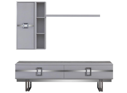 Modern Wall unit Living room Consists of 4 pieces in Ekclusive White living walls