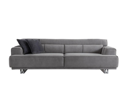 Sofa 3 Seater Modern Furniture Gray Living room Luxury Furnishings 235cm