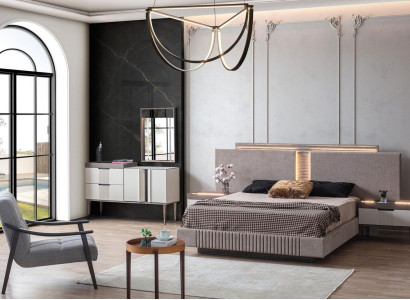 Design Bedroom 5 pcs. Bedroom Set Bed Bedside table Dressing table
