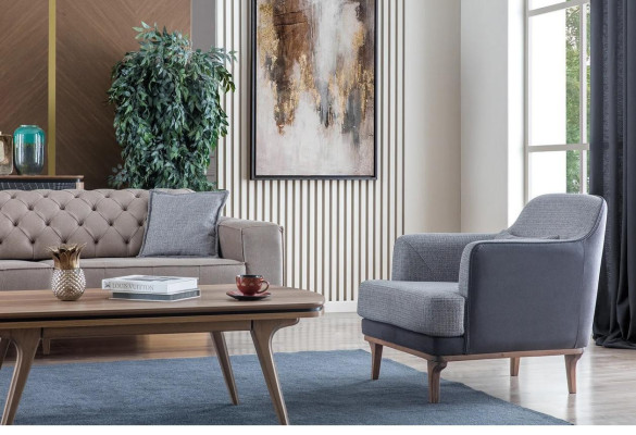 Luxury Modern Living room Set 4 pieces. 4 Seater Armchair Coffee table Möbe new