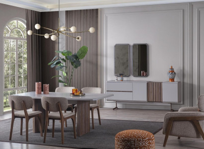 Dining room set dining set Group Table Chairs 8 pieces. Modern furniture dining set