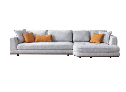 Luxury Corner sofa L-shape Modern Furniture from Living room Gray Color Designer