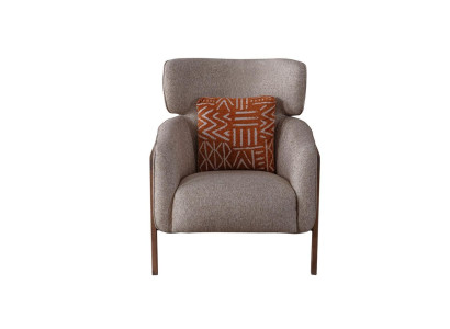 Armchair Modern Beige Living room Textile Luxury Design Furniture Lounge Club