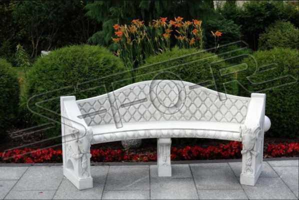 Antique Style Stone Armchair Stool Chair Garden Terrace Elegant Decor Design Throne