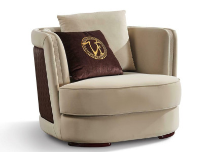 Armchair TV Couch 1 Seater Sofa Textile Fabric Couches Upholstery Design