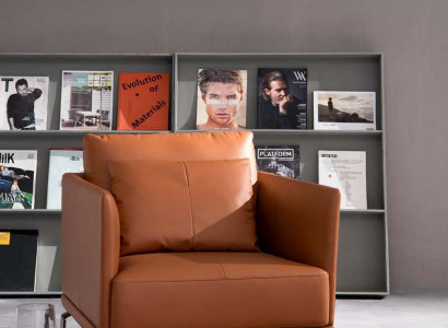 Armchair Leather Design Upholstery Decorative Lounge Chair Seat Luxury Room Waiting new