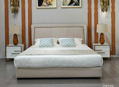 Bed 2x Group new Bedside table 3 pcs. Bedroom Set Design Modern Luxury