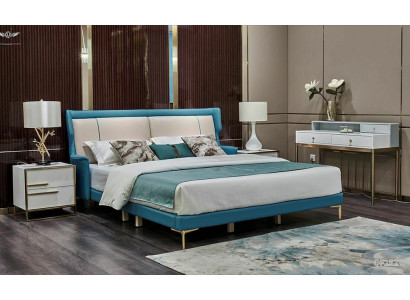 Bed 2x Bedside table Bedroom Set Beds Furniture Classic Furniture Sets
