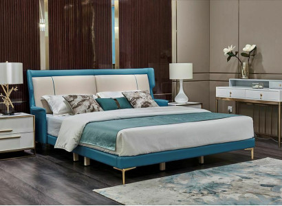Bed 2x Bedside table Bedroom Set Beds Furniture Classic Furniture Sets