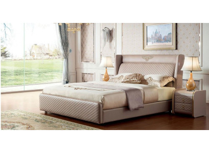 Bed 2x Bedside table Tables Bedroom Set Designer Luxury Bed frame t