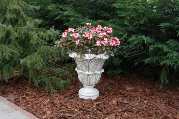 Flower Basket Flowers Vase Vessel Garden Figures Patio Decoration Statue