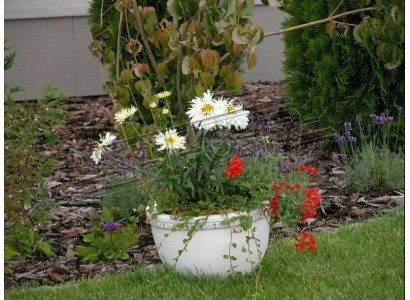 Flower Basket Flowers Vase Vessel Garden Patio Decoration Statue Figures