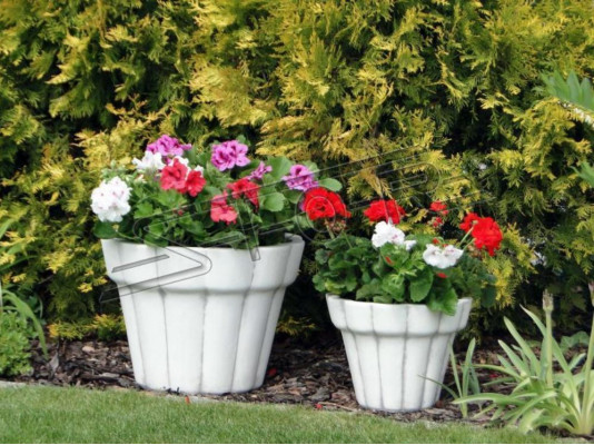 Flower Basket Figures Flower Vase Vessel Statue Garden Patio Decoration